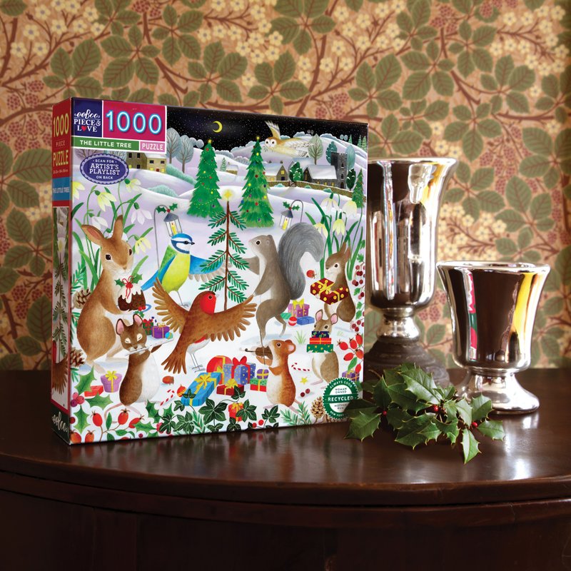 eeBoo 1000 piece puzzle-The Little Tree Forest Little Tree (Christmas - เกมปริศนา - กระดาษ หลากหลายสี