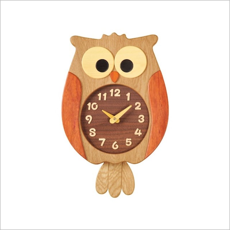 Hokkaido Asahikawa Kobo Pecker F60 Owl Wall Clock - Clocks - Wood 