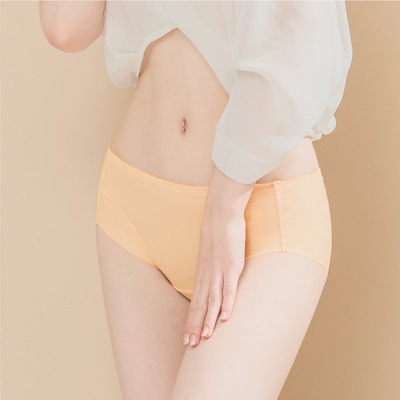 Clany seamless breathable bamboo charcoal bag hip mid-waist M-XL panties Berlin orange 2186-42 - Women's Underwear - Nylon Orange