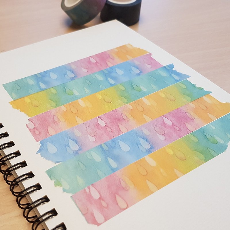 Rain color temperature paper tape - Washi Tape - Paper 