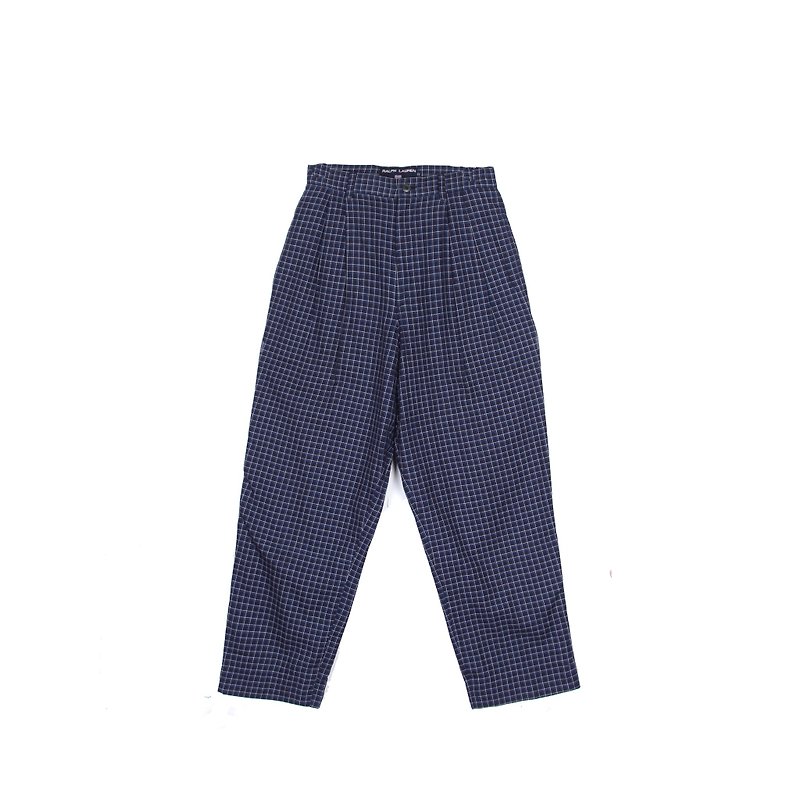 [] White egg plant vintage blue small frame vintage classic trousers thin material - Women's Pants - Cotton & Hemp Blue