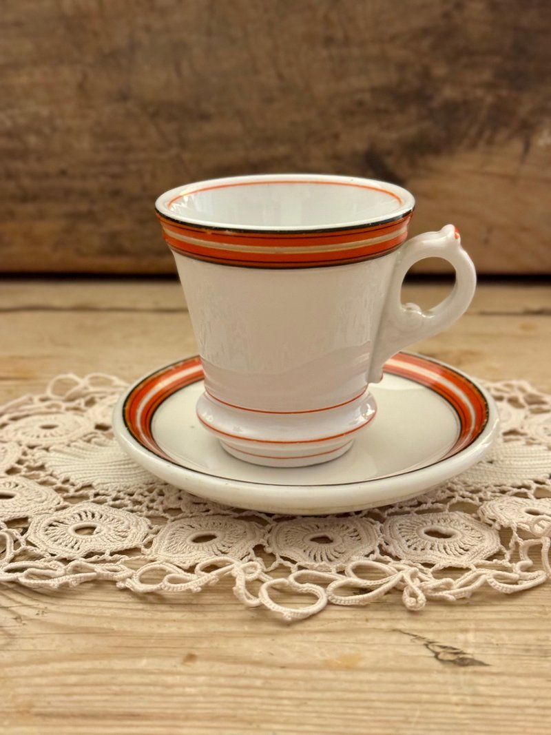 French antique Brulot  cup & saucer - Cups - Porcelain 