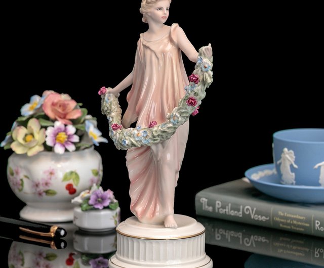 英国製 ウェッジウッド 優雅な手描き カラフルな踊る女神 限定版