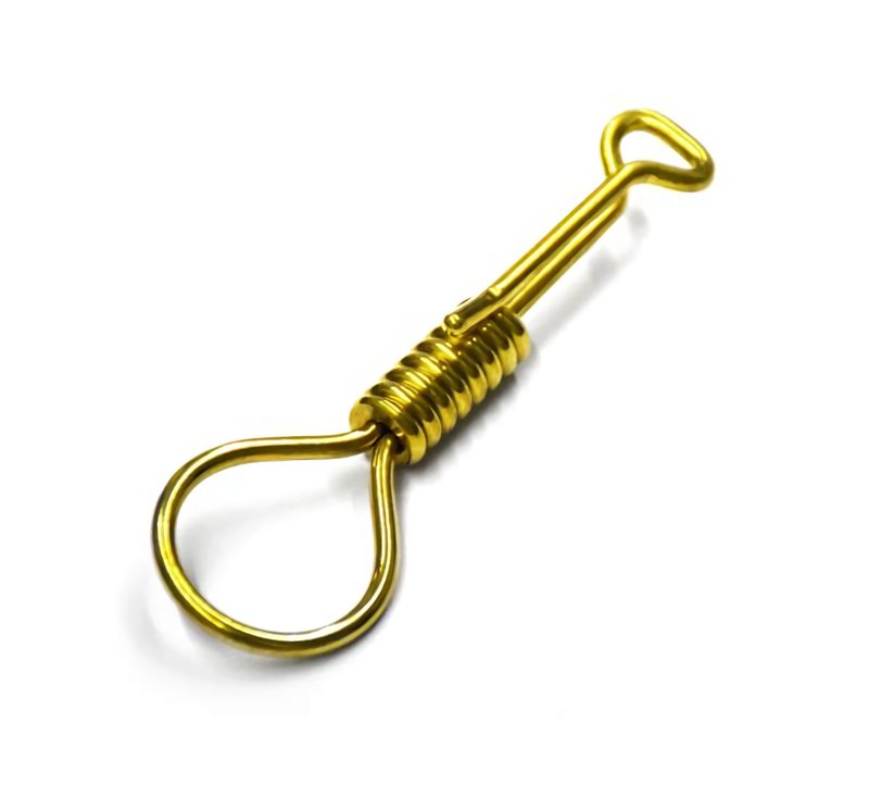 Hippodrome Studio Jeff Decker Noose Brass Hanging Keyring/All Bronze - ที่ห้อยกุญแจ - สแตนเลส สีเหลือง