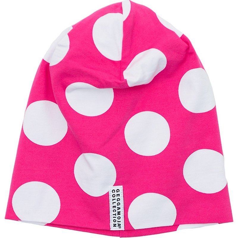 【北欧の子供服】スウェーデンのオーガニックコットン子供用帽子2〜4歳ピンクと白 - 帽子・ヘアバンド - コットン・麻 レッド