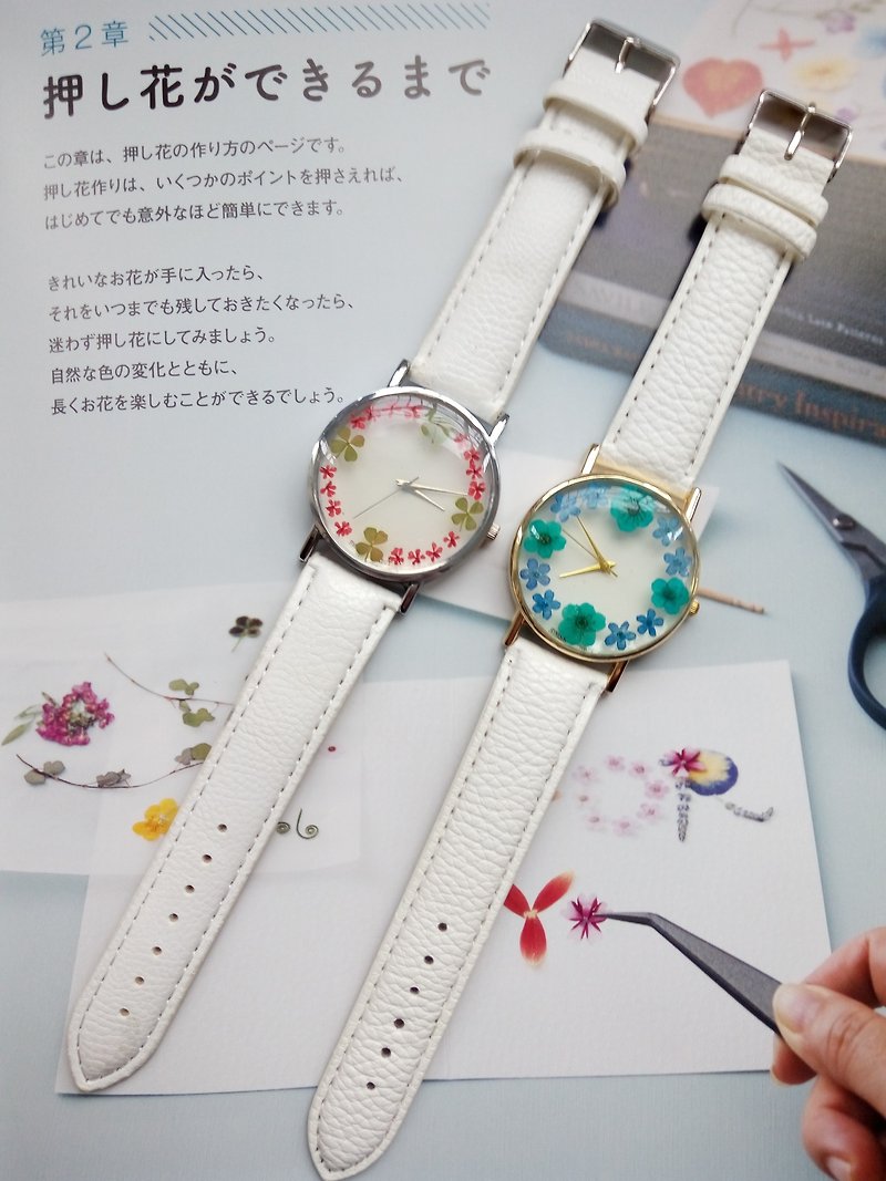 Annyさんのワークショップ手作りの花飾り、花、腕時計 - 腕時計 - その他の素材 