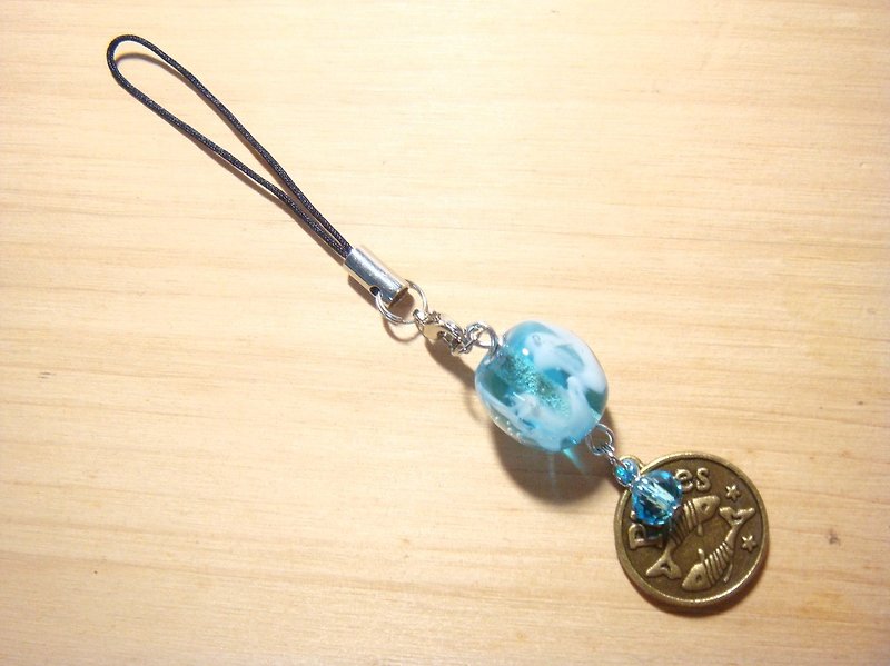 Grapefruit Lin Liuli - Blue Sky, White Clouds - 12 Constellation Charm - Charms - Colored Glass Multicolor