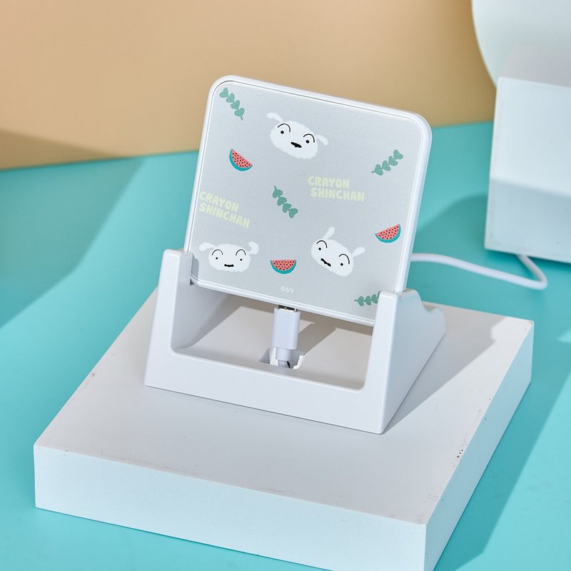 蠟筆小新小白碎花15W可拆式快充無線充電器 - 無線充電盤/板/座 - 塑膠 多色