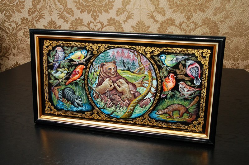 Wall decor art canvas Wildlife Animals Small Classical painting decoration - 壁貼/牆壁裝飾 - 其他材質 