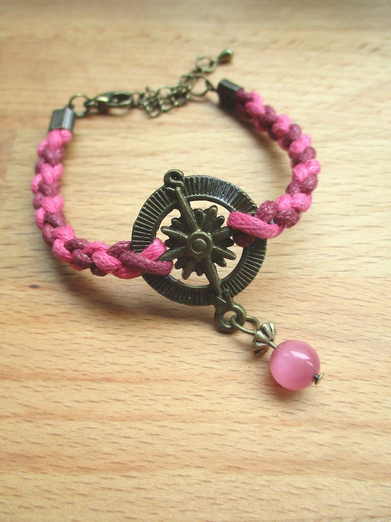 Small kite - Heart Bracelet guide - deep pink - Bracelets - Other Materials Pink