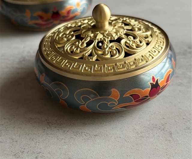 宣德年製 純銅 香炉 銅製品 銅器 稀少珍品 中国 琺瑯色純銅宣德爐香爐純銅香爐原色琺瑯色銅香爐盤香爐kwood｜上
