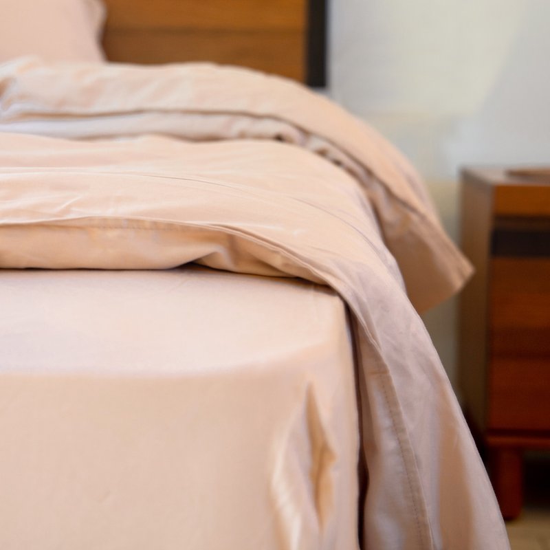 Organic cotton bed bag-light coconut Brown - เครื่องนอน - ผ้าฝ้าย/ผ้าลินิน สึชมพู