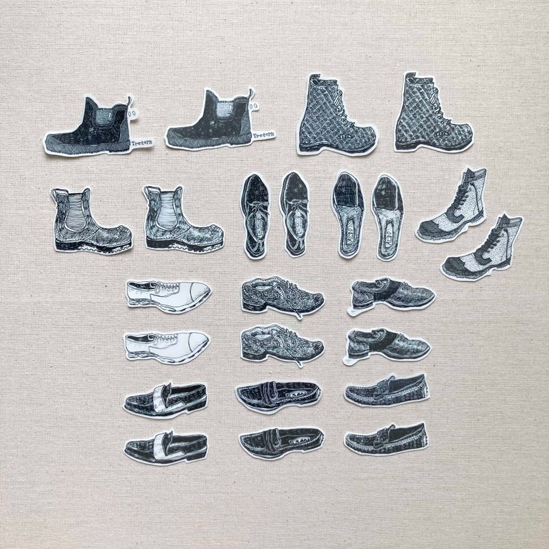 Brian's Shoe Collection C. Hand-cut comprehensive sticker pack (ultra-thin stickers + transfer stickers) - Stickers - Other Materials White