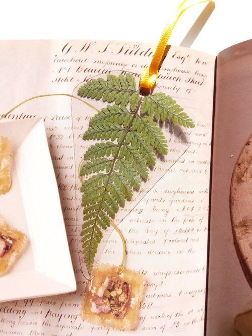 Fern bookmark, Unique bookmark, Botanical bookmark