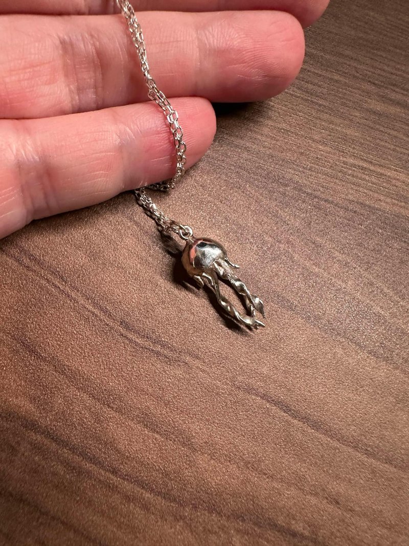 長腿水母 - 925純銀 項鍊  台灣 - 項鍊 - 純銀 銀色