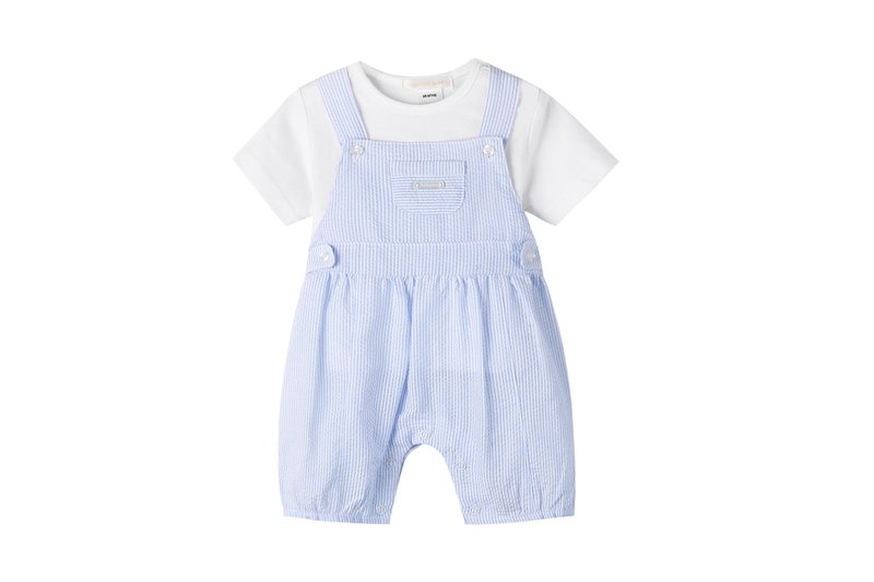 初生婴兒 吊帶連衣褲  短袖套裝 春夏新款 - 包屁衣/連身衣 - 棉．麻 