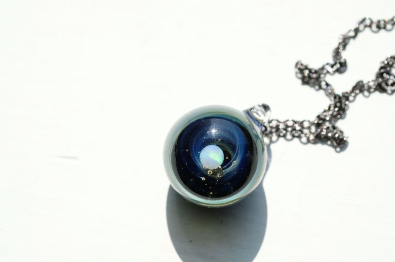 One-bite Galaxy 一口宇宙琉璃吊墜 6 - 項鍊 - 玻璃 藍色