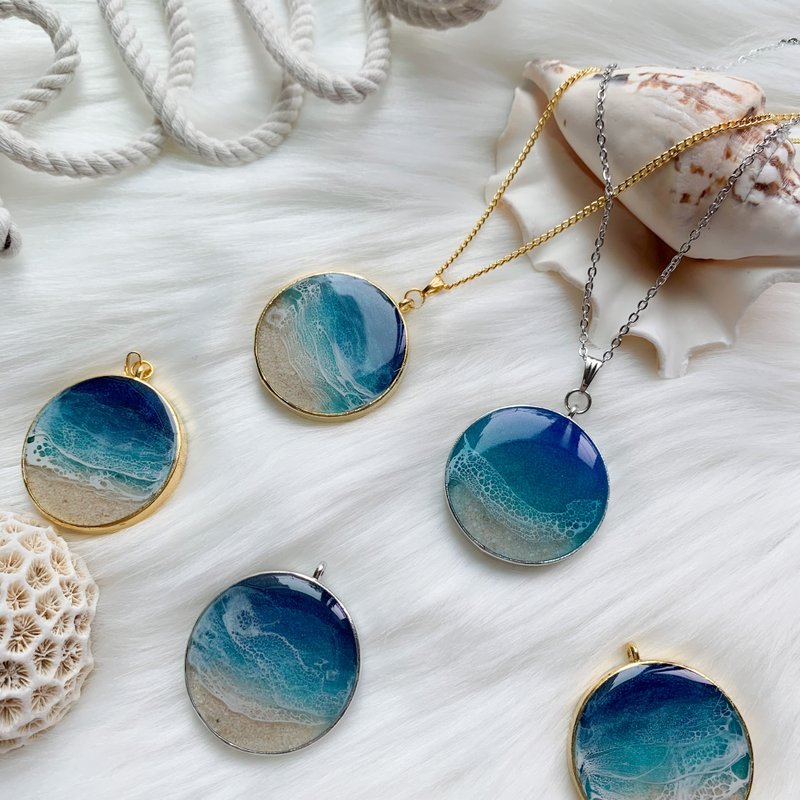 Ocean Color Necklace Round - สร้อยคอ - วัสดุอื่นๆ 