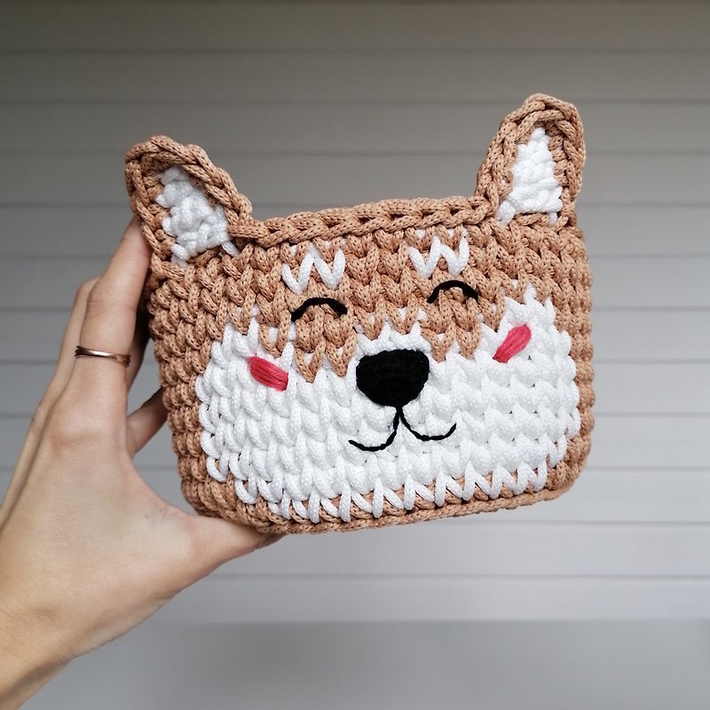 Shiba inu baby basket for interior decoration and home storage - cute gift