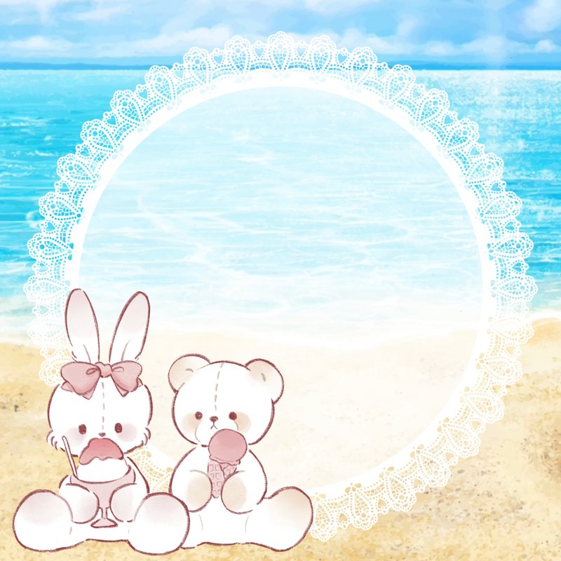 summer vacation memo - 信封/信紙 - 紙 多色