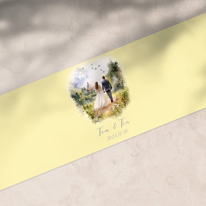 Wedding signature silk wedding signature silk gift gold tablecloth wedding sign in signature poster signature scroll - Posters - Other Materials 