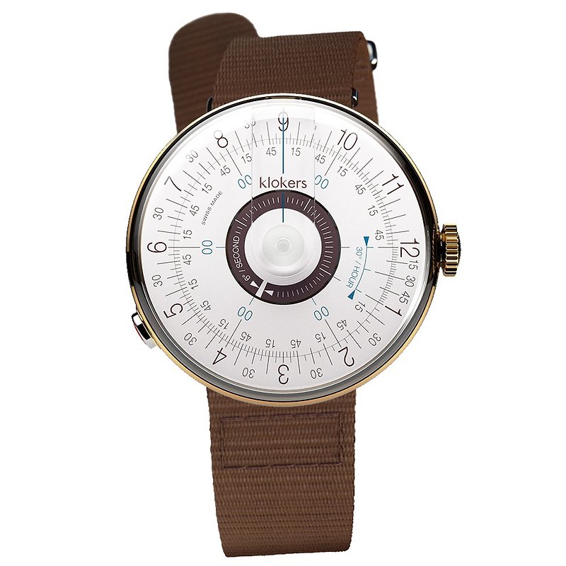 KLOK-08-D5 孔雀藍錶頭+尼龍單圈錶帶 加碼贈送原廠手環 - 男錶/中性錶 - 其他材質 藍色
