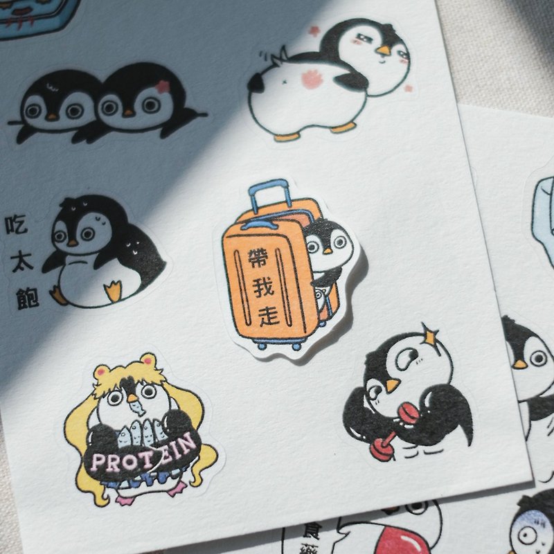 Feikeingo Fat Penguin Japanese Paper Stickers/Waterproof Sticker Set - Stickers - Paper Multicolor
