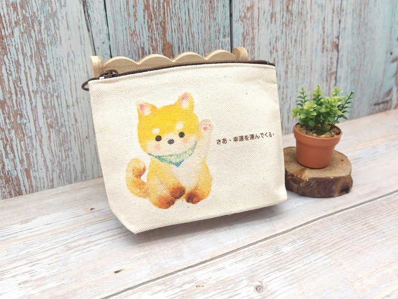 Good luck comes to Shiba Inu-bottomed coin purse - กระเป๋าใส่เหรียญ - วัสดุอื่นๆ 