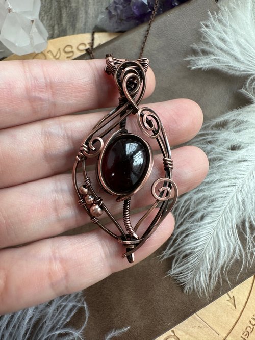 WW333 完全に手編みされたブロンズレトロエイジドワイヤーラップグロ