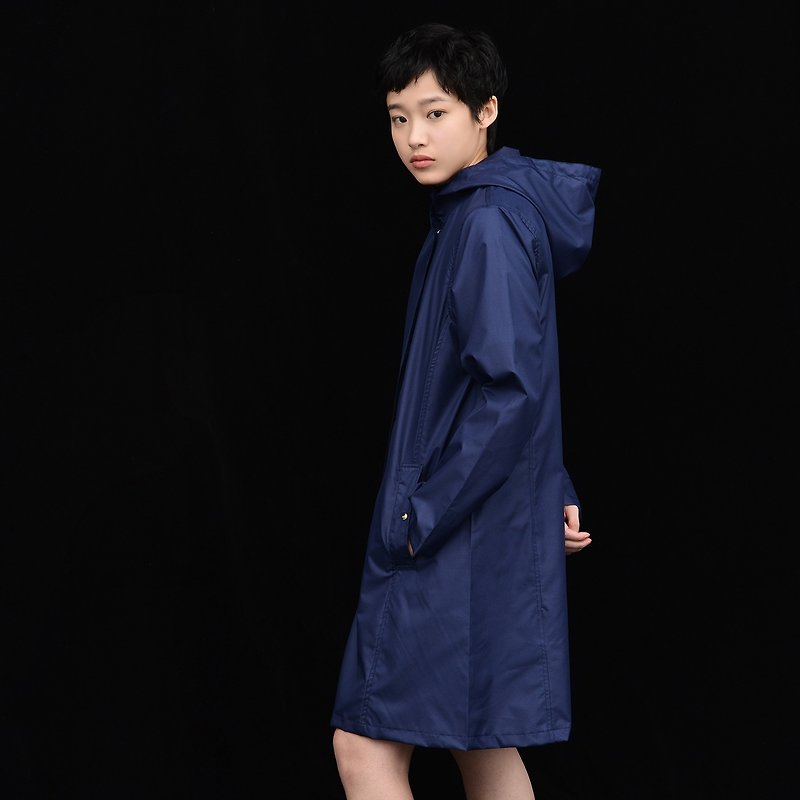 TIOHOH แฟชั่น เสื้อกันฝน แบบเสื้อโค๊ท  ชุดกันฝน สไตล์ญี่ปุ่น - เสื้อสูท/เสื้อคลุมยาว - วัสดุกันนำ้ หลากหลายสี