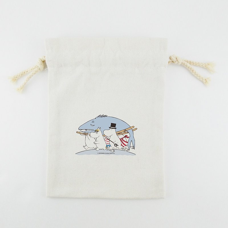 Moomin 噜噜 米 Authorization-Beam Pocket (Medium) [The moomins] - อื่นๆ - ผ้าฝ้าย/ผ้าลินิน สีน้ำเงิน