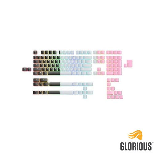 Glorious Aura V2PBT2色プディングキーキャップセットライト