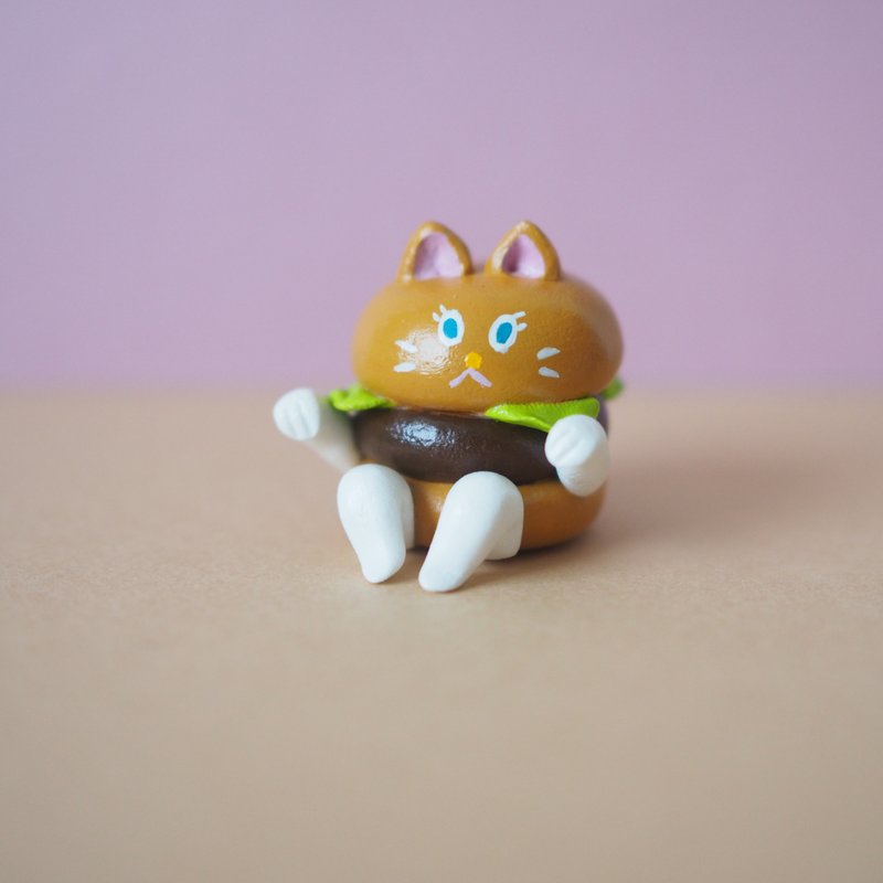 Cat Burger - 公仔/玩偶 - 黏土 橘色