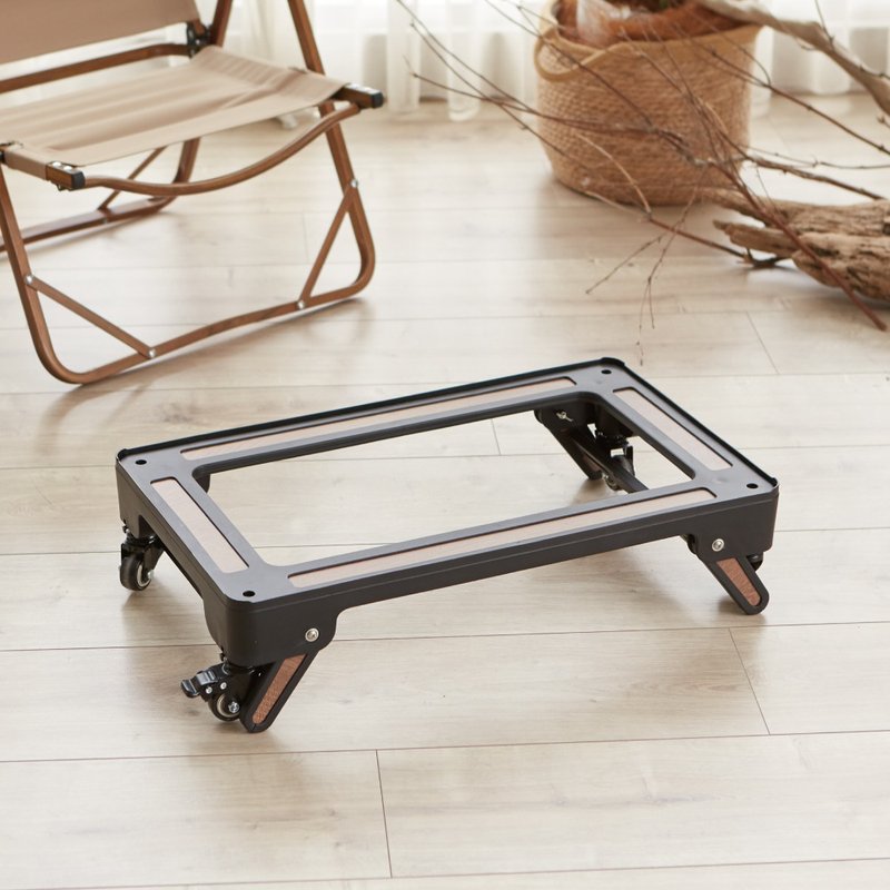 Military style camping folding storage box special foot base - ชุดเดินป่า - พลาสติก สีดำ