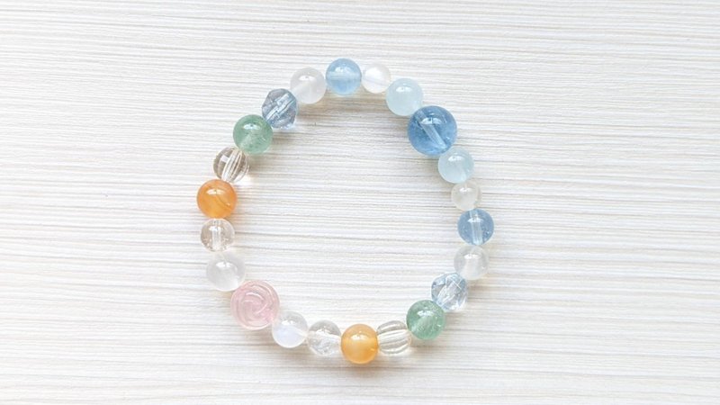 Temperament Vitality Heart Chakra Throat Eyebrow Chakra Lifting Crystal Bracelet - สร้อยข้อมือ - คริสตัล 