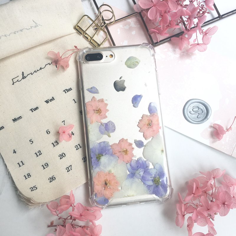 Romantic Sea of pastel:: pressed flower iphone case - เคส/ซองมือถือ - พืช/ดอกไม้ สีม่วง