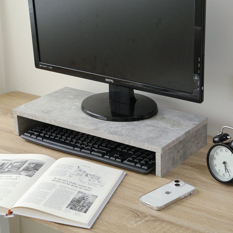 【Weiman】MIT thickened simple multifunctional desktop screen stand - ชั้นวาง/ตะกร้า - วัสดุอื่นๆ สีนำ้ตาล