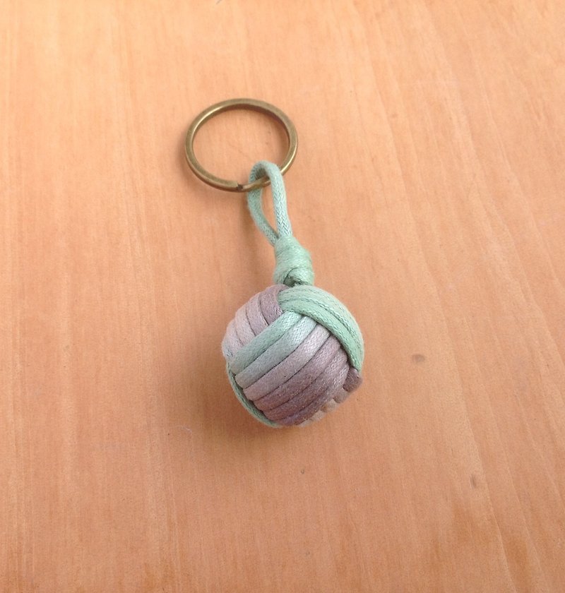 Monkey fistknot key ring-sailor key-gradient green - Keychains - Other Materials Multicolor