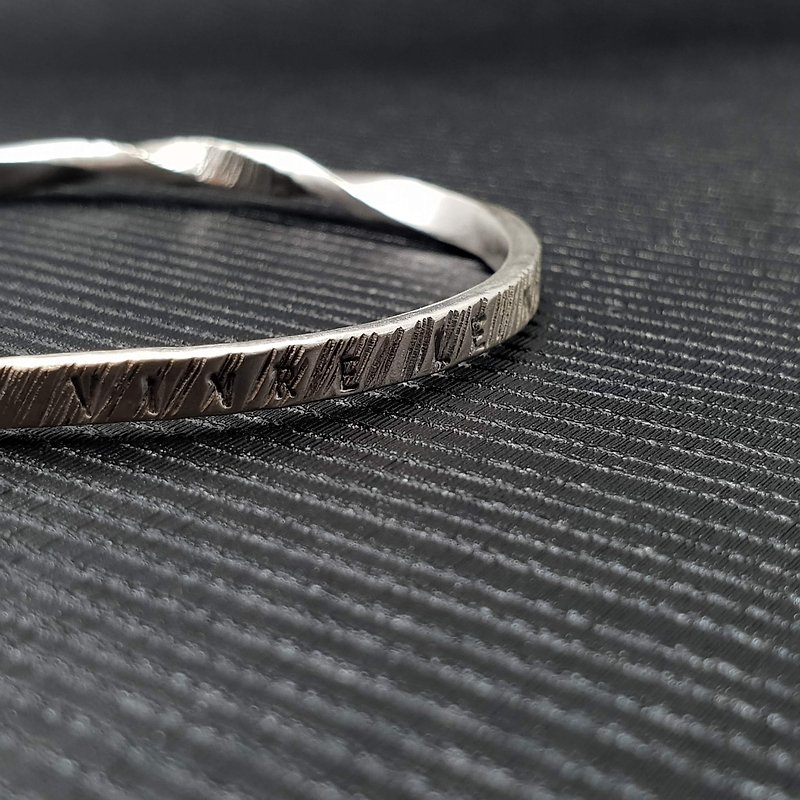V20 Style-Can't Make the Same Silver Bracelet-Rotating Twill 999 Sterling Silver Bracelet-Royal Craftsman Knock - Bracelets - Precious Metals Silver