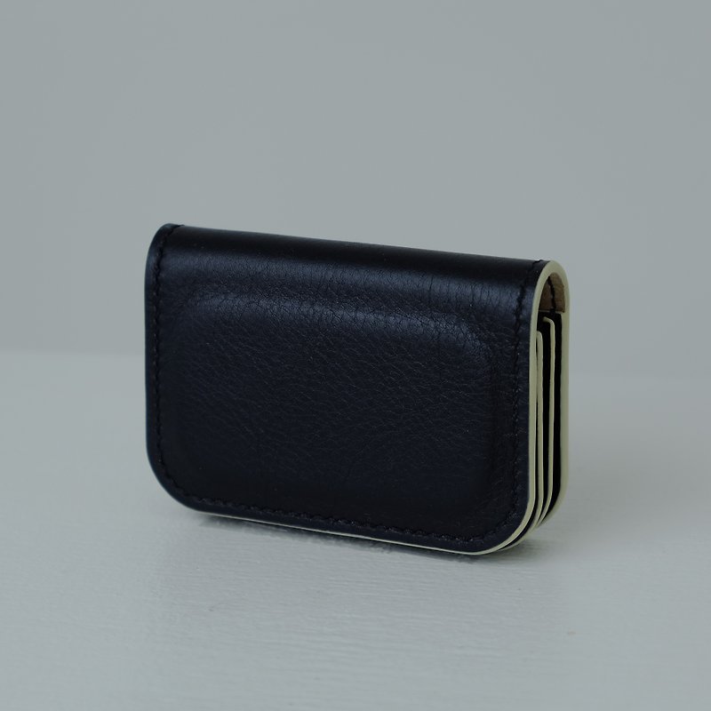MOMO ACCORDION CARD WALLET BLACK/SAND - Wallets - Genuine Leather Black
