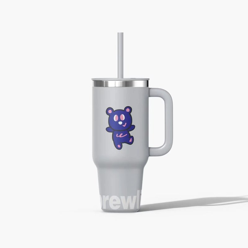 樂步訂製 Blue 隨行保溫吸管隨手杯 超大容量40oz 1200ml - 咖啡杯/馬克杯 - 不鏽鋼 銀色