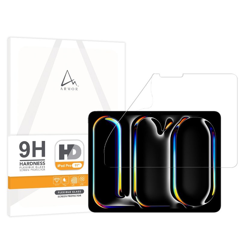ARMOR iPad Pro 11(M5, 2025/M4,2024) 軟性玻璃9H高清螢幕保護膜 - 平板/電腦保護殼/保護貼 - 其他材質 