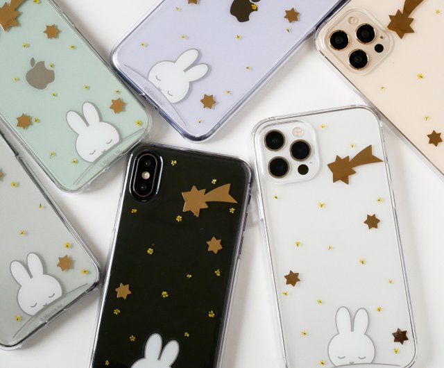 Pinkoi x miffy】ミッフィーiPhoneスマホケース│押し花とお星さま