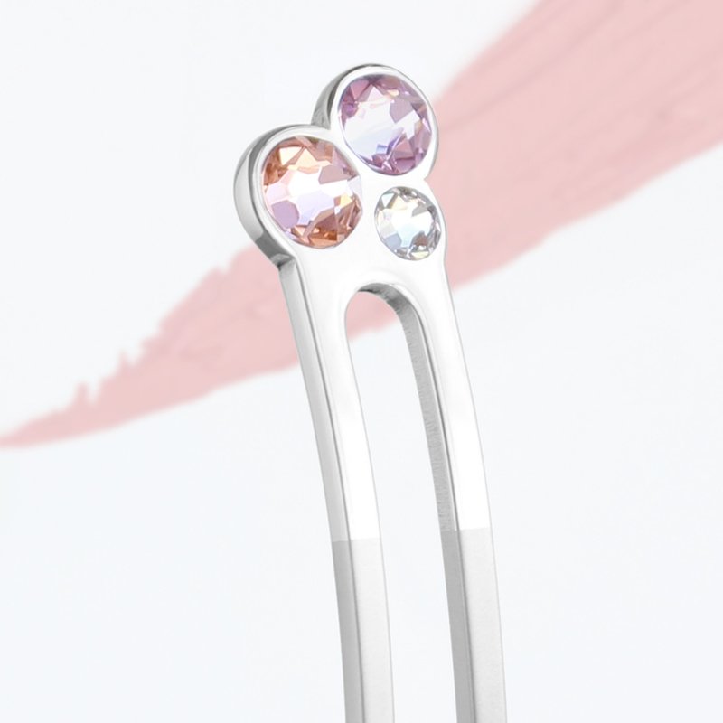 春季限定設計 / KANZASHI Hair pin 【 Luminous jewelry / Sprin - 髮夾/髮圈 - 其他金屬 銀色