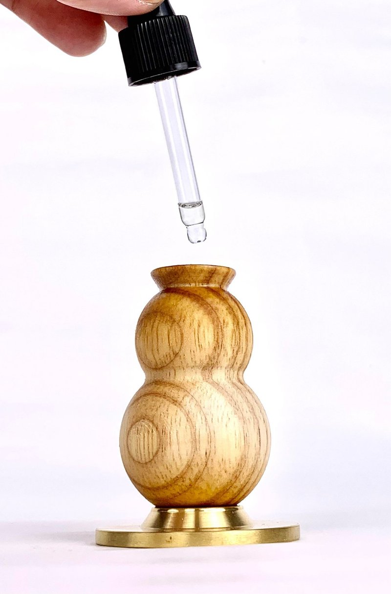 Fortune Fortune / Diffuser Wood / Feng Shui Small Objects - Wood and Copper Base (Free 10ml Fortune Essential Oil) - Fragrances - Wood Gold