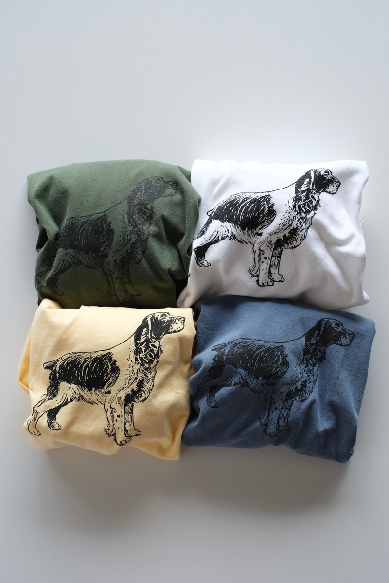 garment dye short sleeve t-shirt / big silhouette / unisex / big dog - 帽T/大學T - 棉．麻 灰色