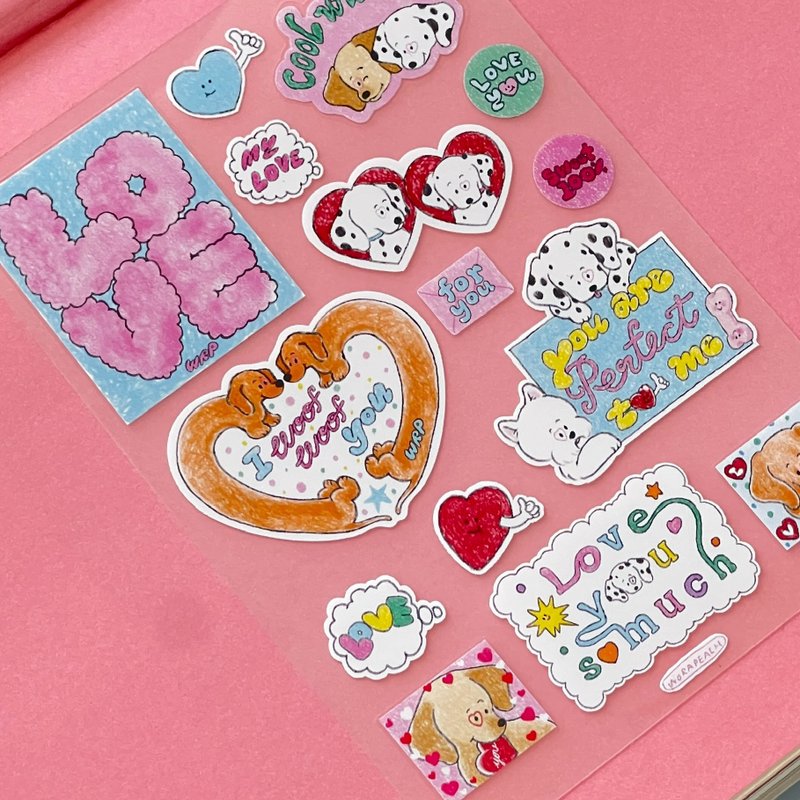 Love you so much Vol.1 sticker - Stickers - Other Materials Transparent