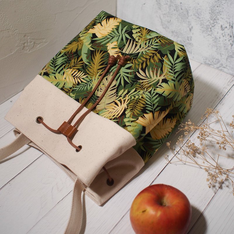 Traveler series cross-body bag / bucket bag / limited manual bag / afternoon jungle / out of print pre-order - Messenger Bags & Sling Bags - Cotton & Hemp Green