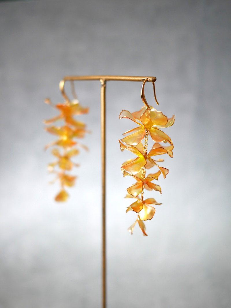 Inspiration Yellow　ピアス　or　イヤリング - 耳環/耳夾/耳骨夾 - 樹脂 黃色