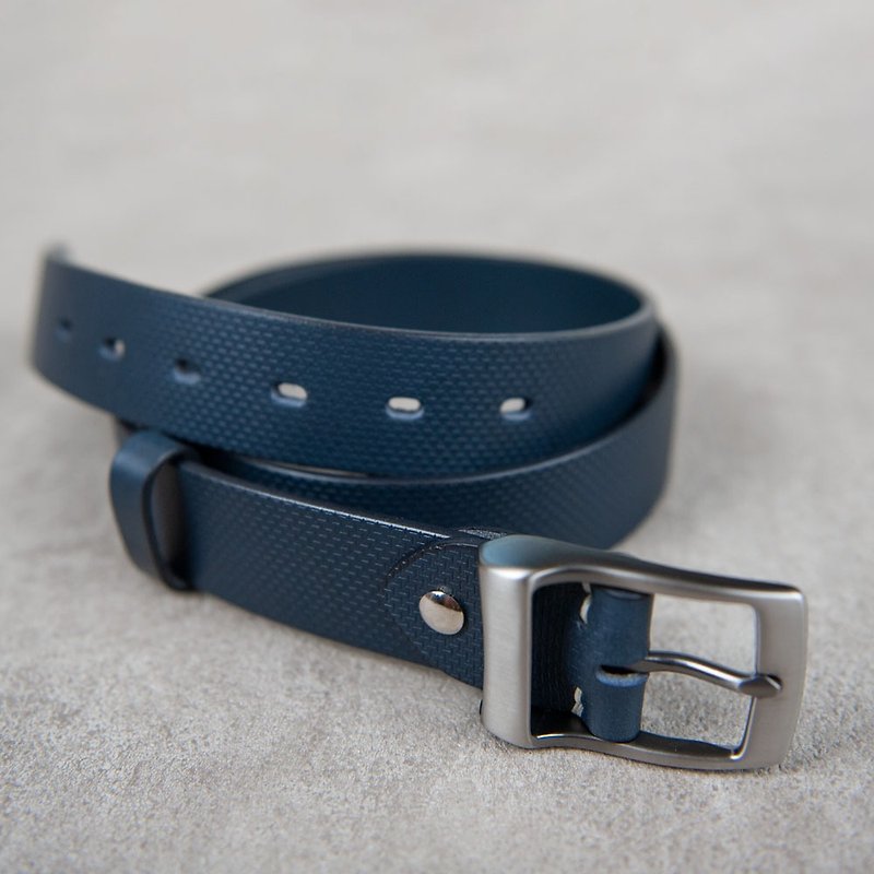 Belt belt genuine leather belt Italian leather embossed 34mm customized gift - Belts - Genuine Leather Multicolor